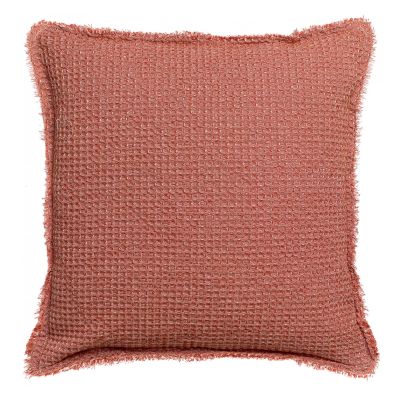 Coussin stonewashed Maia Chambray Rooibos 45 x 45