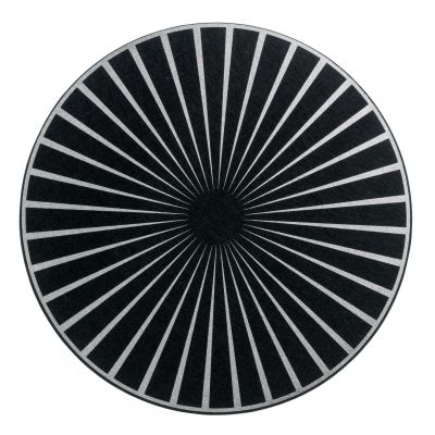 Set de table feutre Raini Noir/argent diamètre 40 cm